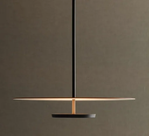 Suspension, Flat 5940, terracotta, LED, dim, 2700K, 1740 lm, Ø55cm, H80cm - Vibia