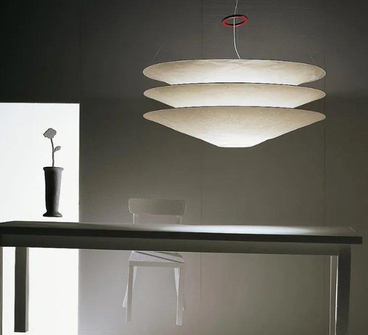 Suspension, Floatation, câble 4.5m, blanc, Ø100cm, H45cm - Ingo Maurer