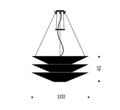 Suspension, Floatation, câble 4.5m, blanc, Ø100cm, H45cm - Ingo Maurer