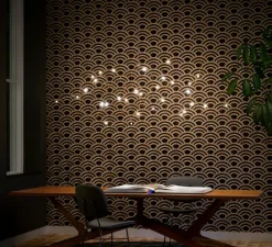 Suspension*Moooi Suspension, Flock of Light 31, , LED, dim, 2500K, 2582 lm, L180cm, H80cm - bronze