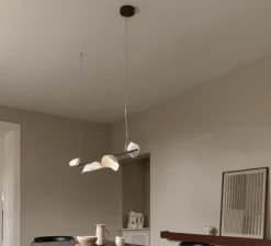 Suspension, Florii 5 Linear, blanc, bronze, LED, dim, 2700K, 1540 lm, L120cm, H400cm - Nuura