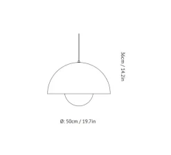 Suspension, Flowerpot VP2, gris beige, Ø50cm, H36cm - Andtradition