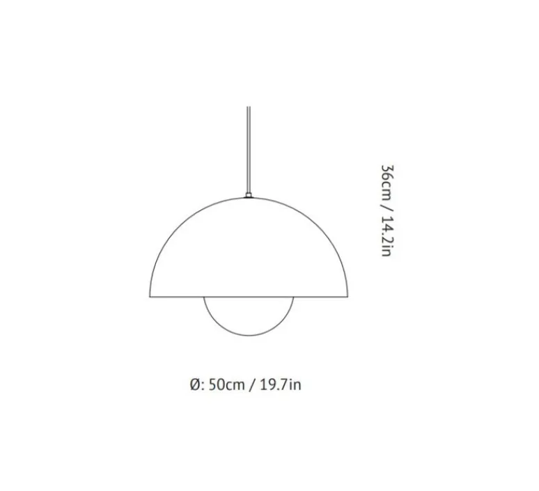 Suspension*Andtradition Suspension, Flowerpot VP2, , Ø50cm, H36cm - noir mat