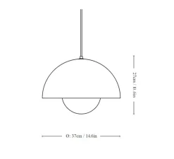 Suspension*Andtradition Suspension, FlowerPot VP7, , Ø37cm. H27cm - Noir Mat