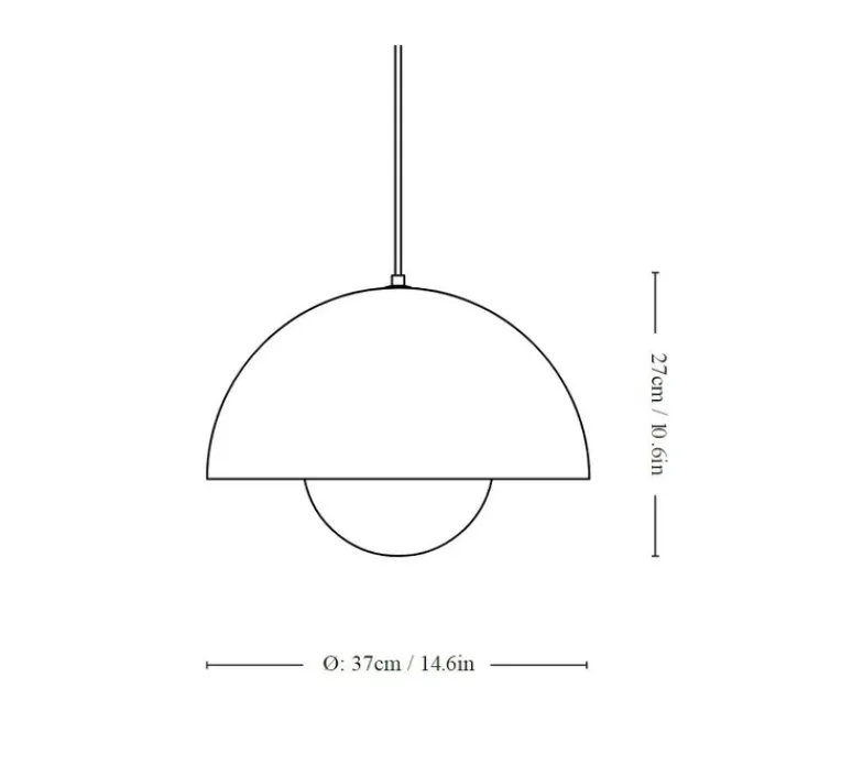 Suspension*Andtradition Suspension, FlowerPot VP7, , Ø37cm. H27cm - Noir Mat