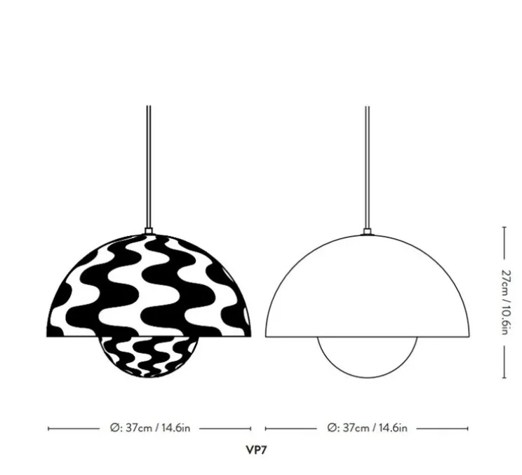 Suspension, Flowerpot VP7, rose tanguy, Ø37cm, H27cm - Andtradition