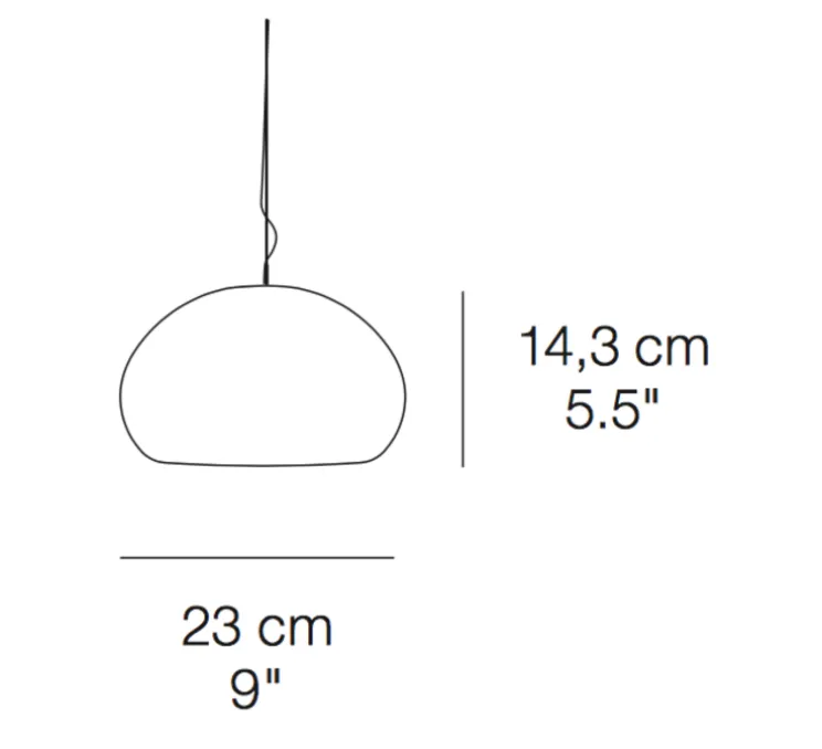 Suspension, Fluid, blanc, Ø23cm, H14,3cm - Muuto