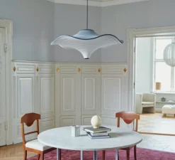 Suspension, Flying, bleu brume, LED, 3000K, 2600 lm, Ø96cm, H45cm - Made by Hand