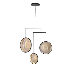 Suspension*DCW éditions Paris Suspension, Focus x3, , LED, 2700K, 2040 lm, dim, L99,8cm, H103,7cm - noir
