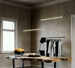 Suspension, Freeline F44, bronze, IP40, LED, dimmable, 3000K, L100cm, H2,3cm - Fabbian