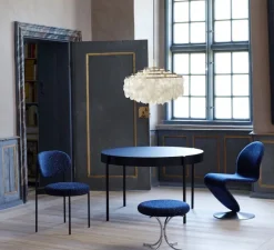 Suspension*Verpan Suspension, Fun 10DM, laiton, blanc, Ø57cm, H38cm - laiton, nacre