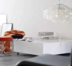 Suspension, Fun 11DM, nacre, blanc, Ø70cm, H44cm - Verpan