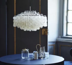 Suspension, Fun 10DM, nacre, chrome, Ø57cm, H38cm - Verpan