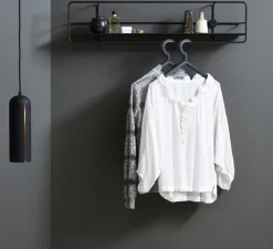 Suspension*Woud Suspension, Gap, tall, noir, intérieur laiton, LED, Ø10cm, H30cm - noir, laiton