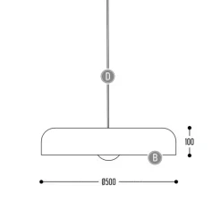 Suspension*DARK Suspension, Gazta, , Ø50cm, H10cm - laiton