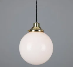 Suspension*Mullan Lighting Suspension, Gentry, , Ø25cm, H30cm - laiton poli, opalin