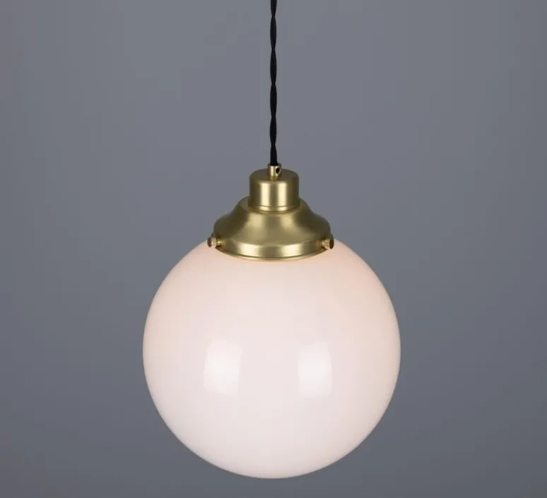 Suspension*Mullan Lighting Suspension, Gentry, , Ø25cm, H30cm - laiton poli, opalin