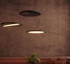 Suspension*Modular Suspension, Geometry Suspended Adjustable 672 1x, , LED, dim, 3000K, 2018 lm, Ø67,2cm, H3cm - noir chrome