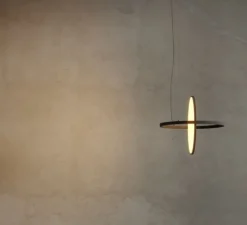 Suspension*Modular Suspension, Geometry Suspended Adjustable 672 1x, , LED, dim, 3000K, 2018 lm, Ø67,2cm, H3cm - noir chrome