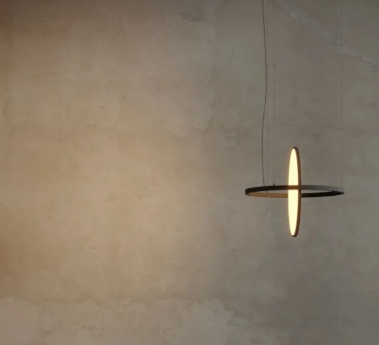 Suspension*Modular Suspension, Geometry Suspended Adjustable 672 1x, , LED, dim, 3000K, 2018 lm, Ø67,2cm, H3cm - noir chrome