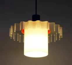 Enfants|Suspension*Warren & Laetitia Suspension, Gigi n°1, câble bleu foncé, , Ø28cm, H21,5cm - bleu, blanc, orange