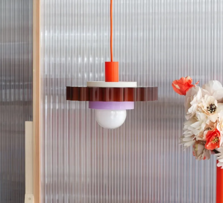 Enfants|Suspension*Warren & Laetitia Suspension, Gigi n°3, , Ø28cm, H14,5cm - pour Nedgis câble orange, blanc, violet