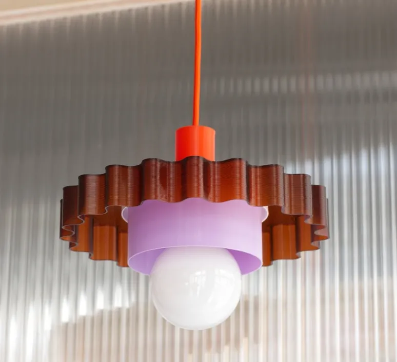 Enfants|Suspension*Warren & Laetitia Suspension, Gigi n°3, , Ø28cm, H14,5cm - pour Nedgis câble orange, blanc, violet