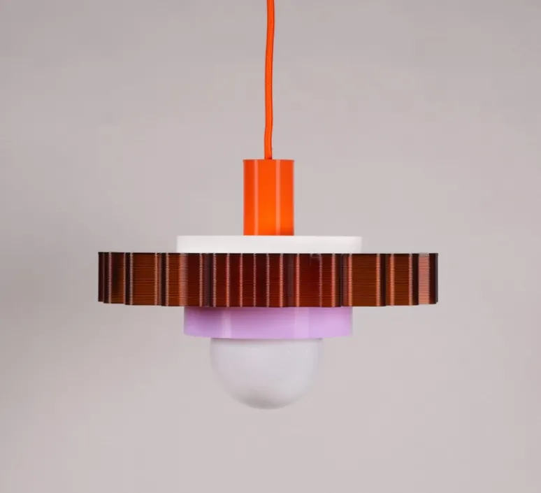 Enfants|Suspension*Warren & Laetitia Suspension, Gigi n°3, , Ø28cm, H14,5cm - pour Nedgis câble orange, blanc, violet