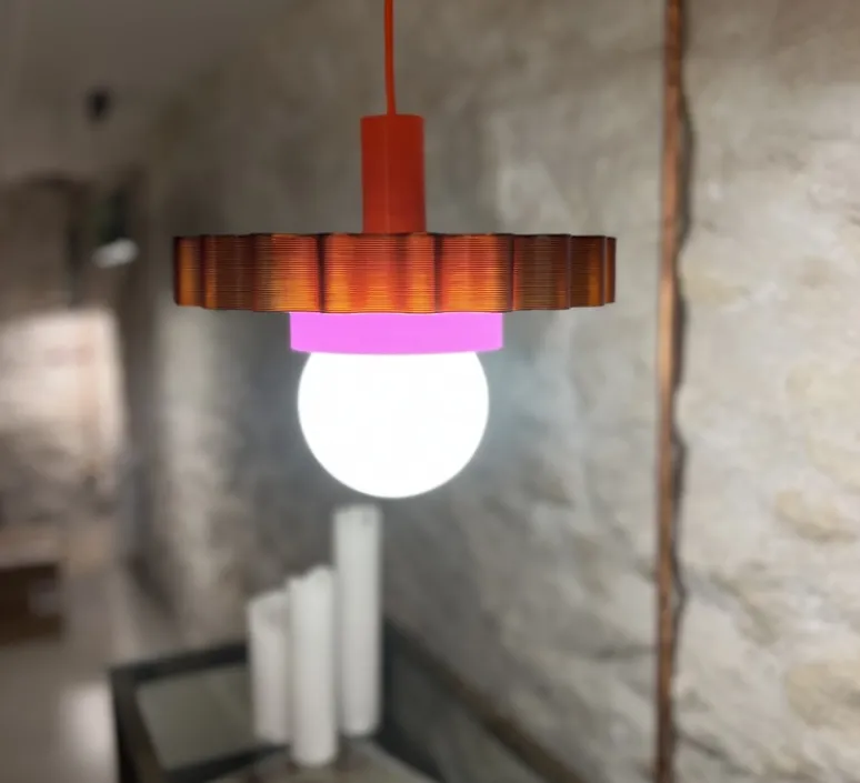 Enfants|Suspension*Warren & Laetitia Suspension, Gigi n°3, , Ø28cm, H14,5cm - pour Nedgis câble orange, blanc, violet