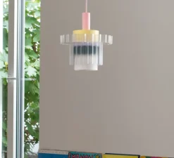 Suspension|Enfants*Warren & Laetitia Suspension, Gigi XL n°5, câble rose, jaune, lilas, vert, Ø28,5cm, H22,5cm - rose, jaune, lilas, vert, blanc