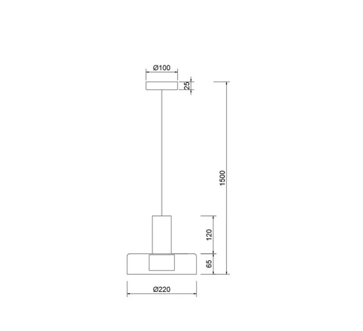 Suspension, Gin, noir et or, Ø22cm, H18,5cm - Mantra