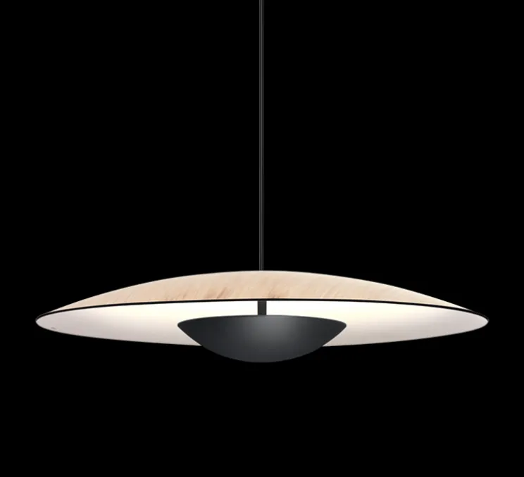 Suspension, Ginger 60, chêne, LED, DIM, TRIAC, 28.5W, 2700K, Ø60cm, H11.8cm - Marset