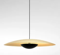 Suspension, Ginger 60, laiton brossé, LED, TRIAC, 2700K, 1165lm, Ø60cm, H11,8cm - Marset