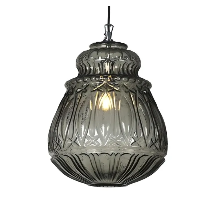 Suspension, Ginger, verre fumé, Ø30cm, H37cm - Karman