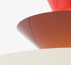 Suspension*Andtradition Suspension, Gio LN15, , LED, 2600K, Ø92cm, H61cm - rouge vermillion, burgundy foncé, blanc écru