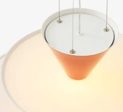 Suspension*Andtradition Suspension, Gio LN15, , LED, 2600K, Ø92cm, H61cm - rouge vermillion, burgundy foncé, blanc écru