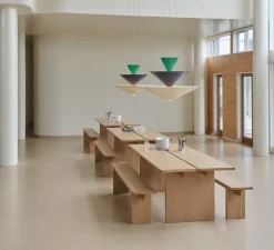 Suspension, Gio LN15, vert signal, bleu profond, blanc écru, LED, dim, 2600K, Ø92cm, H61cm - Andtradition