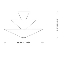 Suspension, Gio LN14, vert signal, bleu profond, blanc écru, LED, dim, 2600K, Ø60cm, H39cm - Andtradition