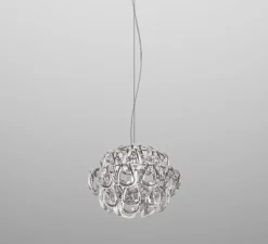Suspension*Vistosi Suspension, Giogali SP35, , Ø37cm, H28cm - transparent, chrome