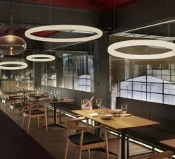 Suspension, Giotto, blanc, LED, dim, 2700K, 2500lm, Ø110cm, H7cm - Slide