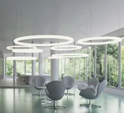 Suspension*Slide Suspension, Giotto, , LED, dim, 3000K, 2500lm, Ø110cm, H7cm - blanc