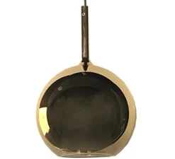 Suspension*Penta Suspension, Glo Maxi, effet miroir or, avec rosace blanche, On/Off, Ø55cm, H80cm - or miroir