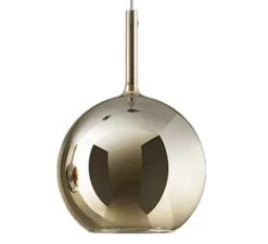 Suspension*Penta Suspension, Glo Maxi, finition , avec rosace noire, DALI, Ø55cm, H80cm - miroir 4ever