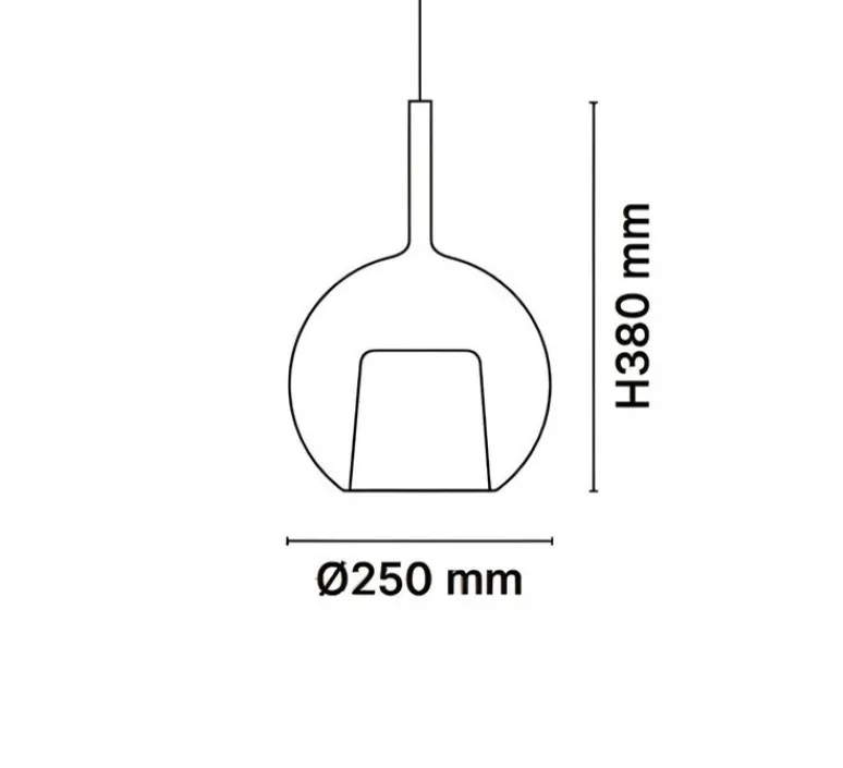 Suspension*Penta Suspension, Glo medium, effet miroir bronze, rosace blanche, DALI, Câble 4m, Ø25cm, H38cm - bronze, blanc