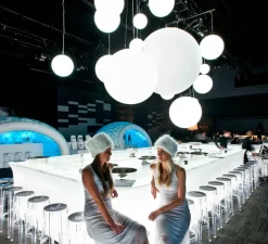 Suspension*Slide Suspension, Globo, , IP55, Ø80cm, H80cm - blanc brillant