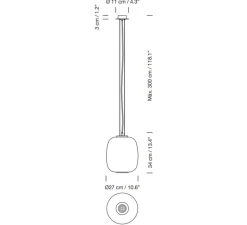 Suspension*Santa & Cole Suspension, Globo Cesta, , Ø27cm, H34cm - noir mat et verre opalin