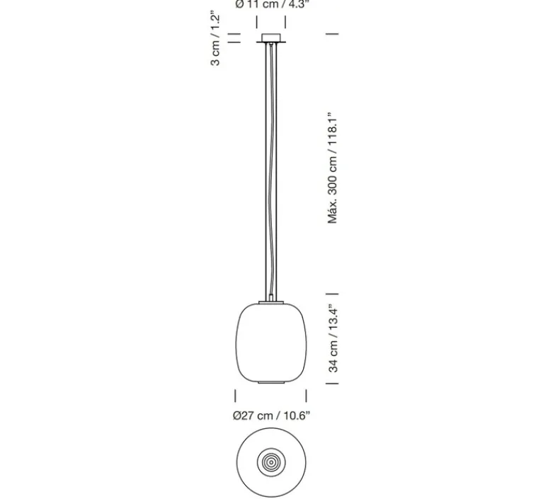 Suspension*Santa & Cole Suspension, Globo Cesta, , Ø27cm, H34cm - noir mat et verre opalin