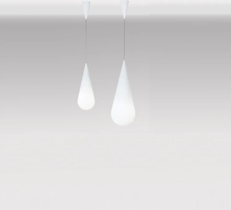 Suspension, Goccia H2, blanc, Ø16,5cm, H45cm - Rotaliana