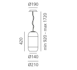 Suspension, Gople, cuivre, Ø21cm, H42cm - Artemide