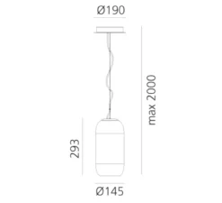 Suspension*Artemide Suspension, Gople mini, , Ø14,5cm, H29,3cm, LED, 3000K - bleu